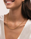 Rosary Necklace Gold-Plated Steel - puesto en modelo