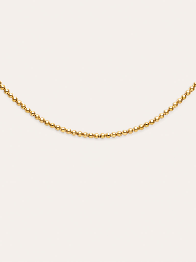 Rosary Necklace Gold-Plated Steel
