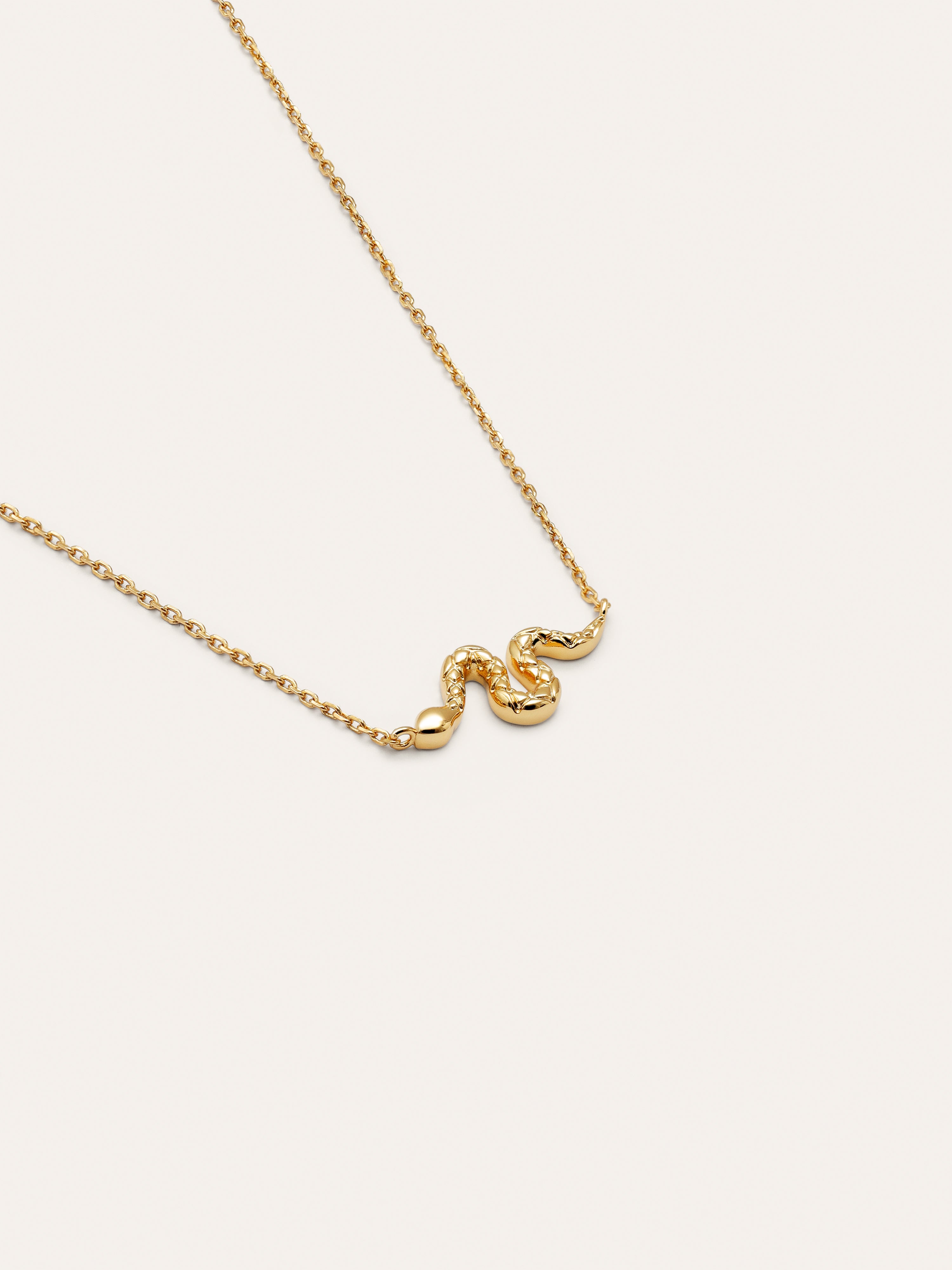 Collar Serpiente Baño Oro