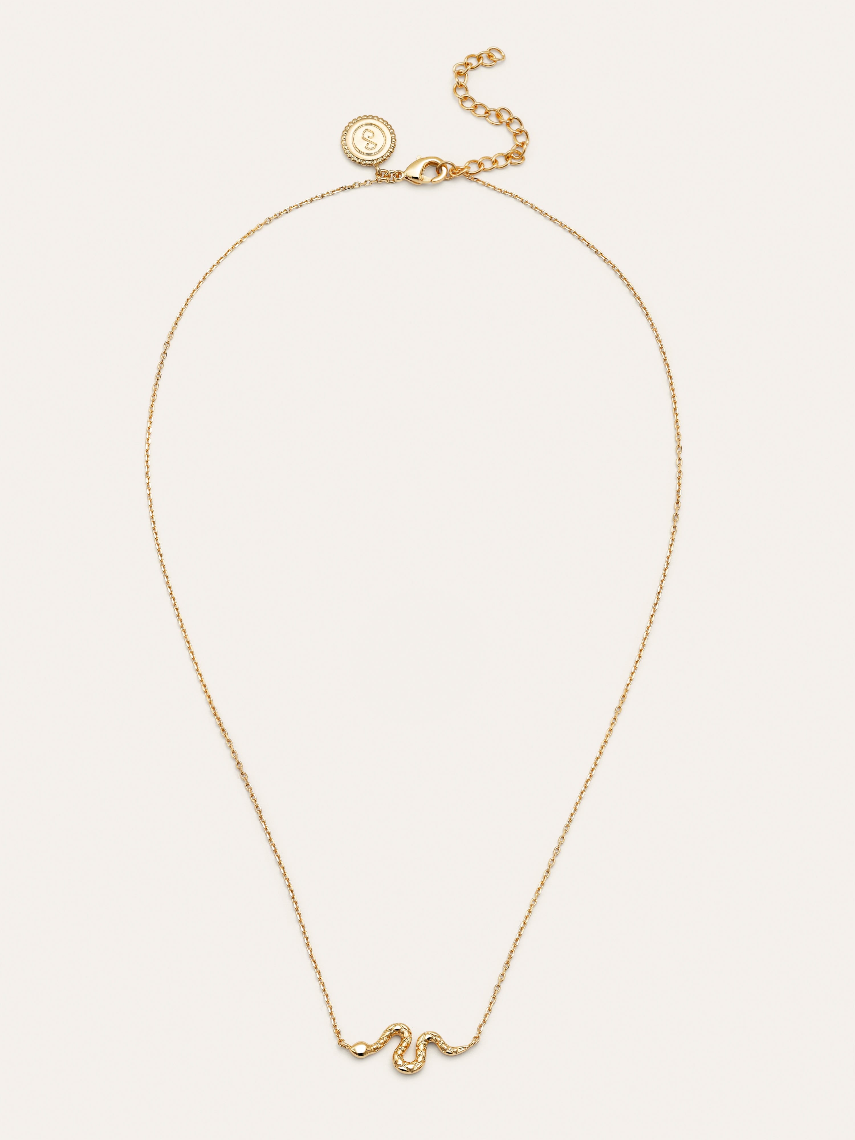 Collar Serpiente Baño Oro