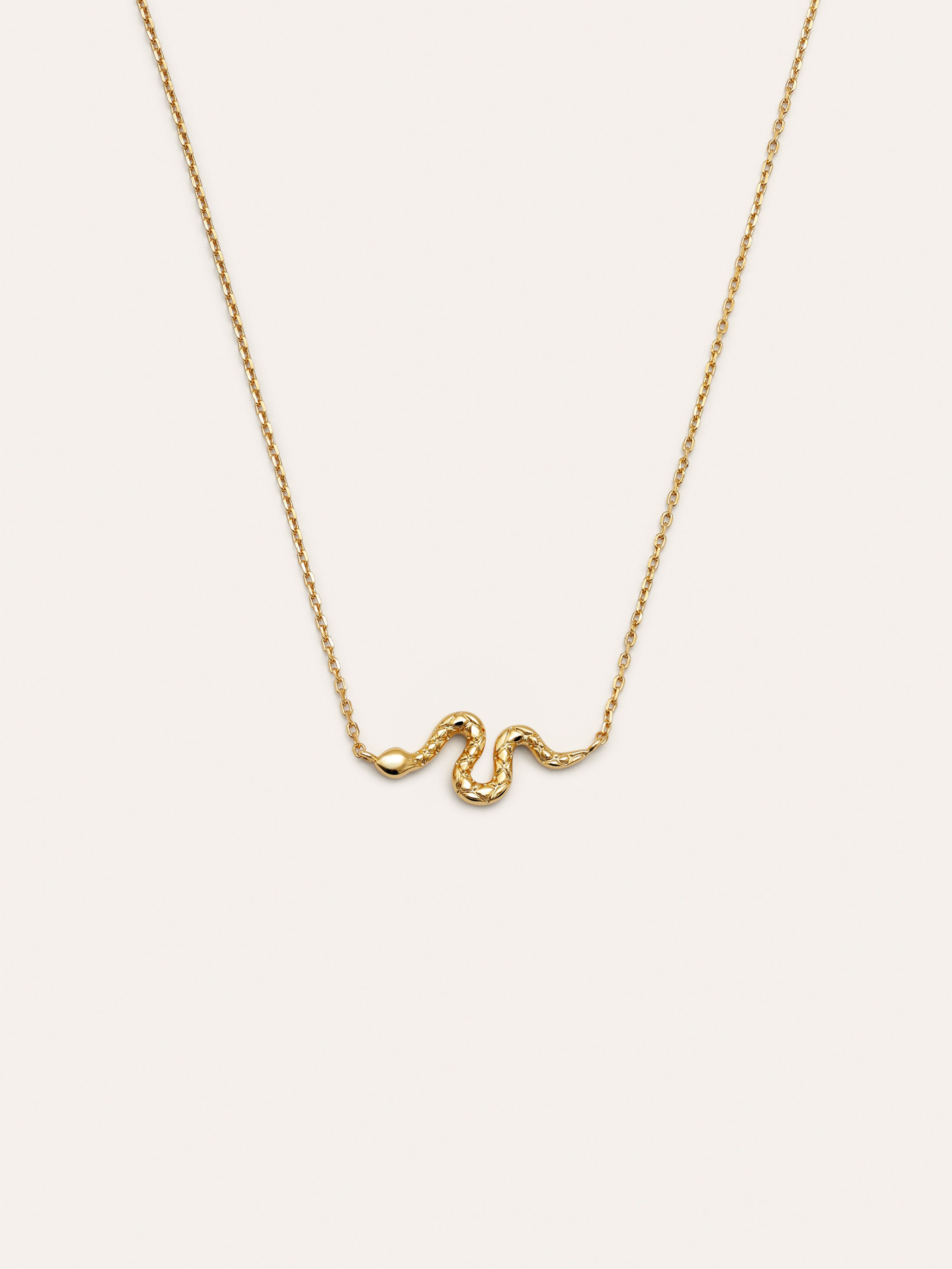 Collar Serpiente Baño Oro