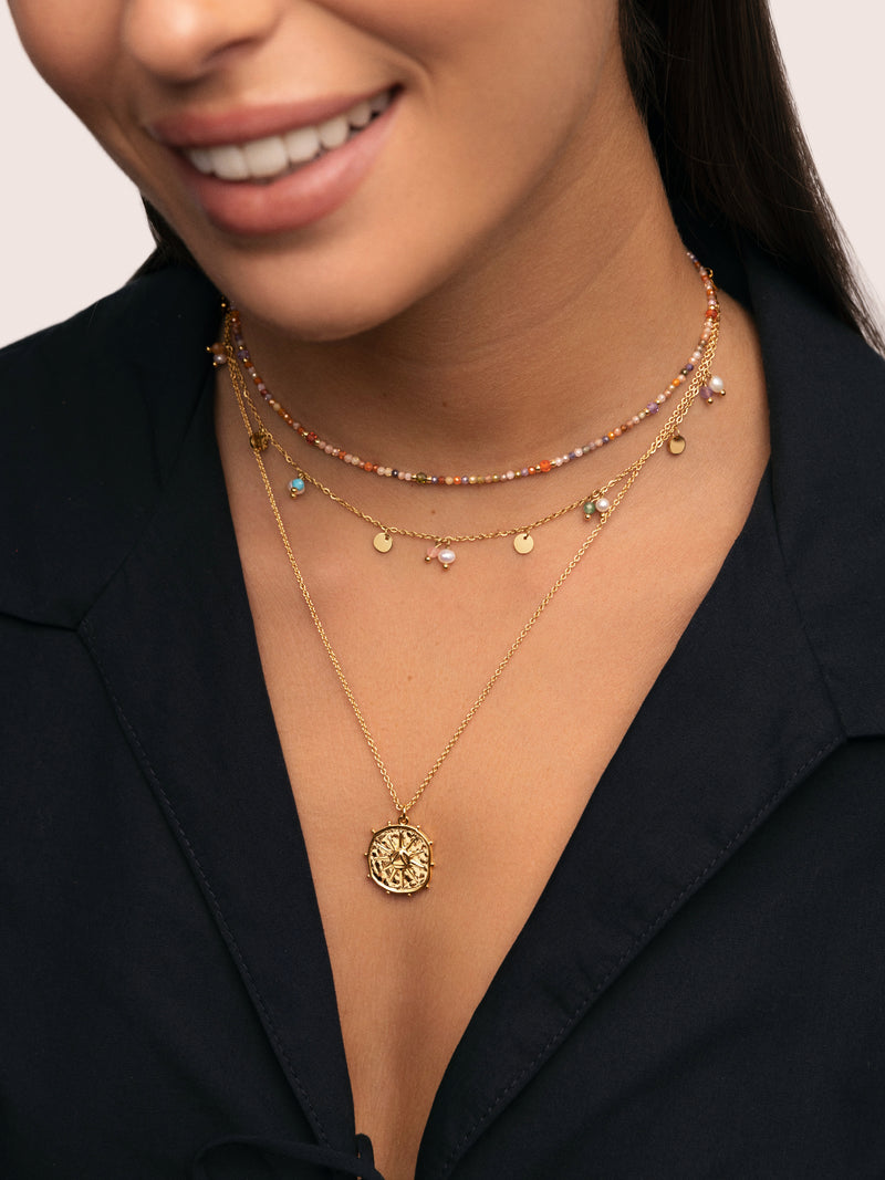 Collar Shamira Acero Baño Oro