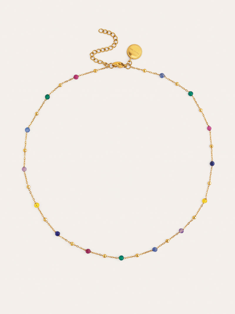 Colar Sophie Colors Aço Banhado a Ouro