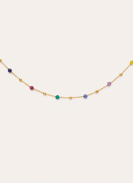 Collier Sophie Colors Acier Plaqué Or