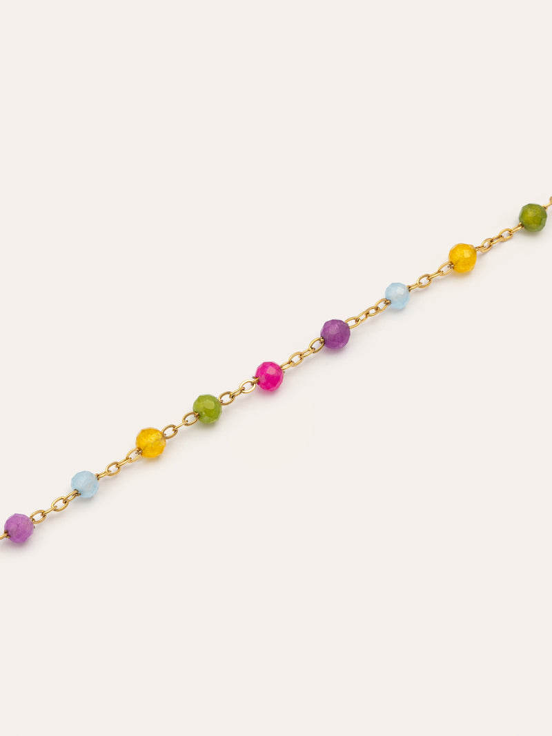 Collar Stella Color Acero Baño Oro