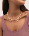 Collar Costa Acero Baño Oro