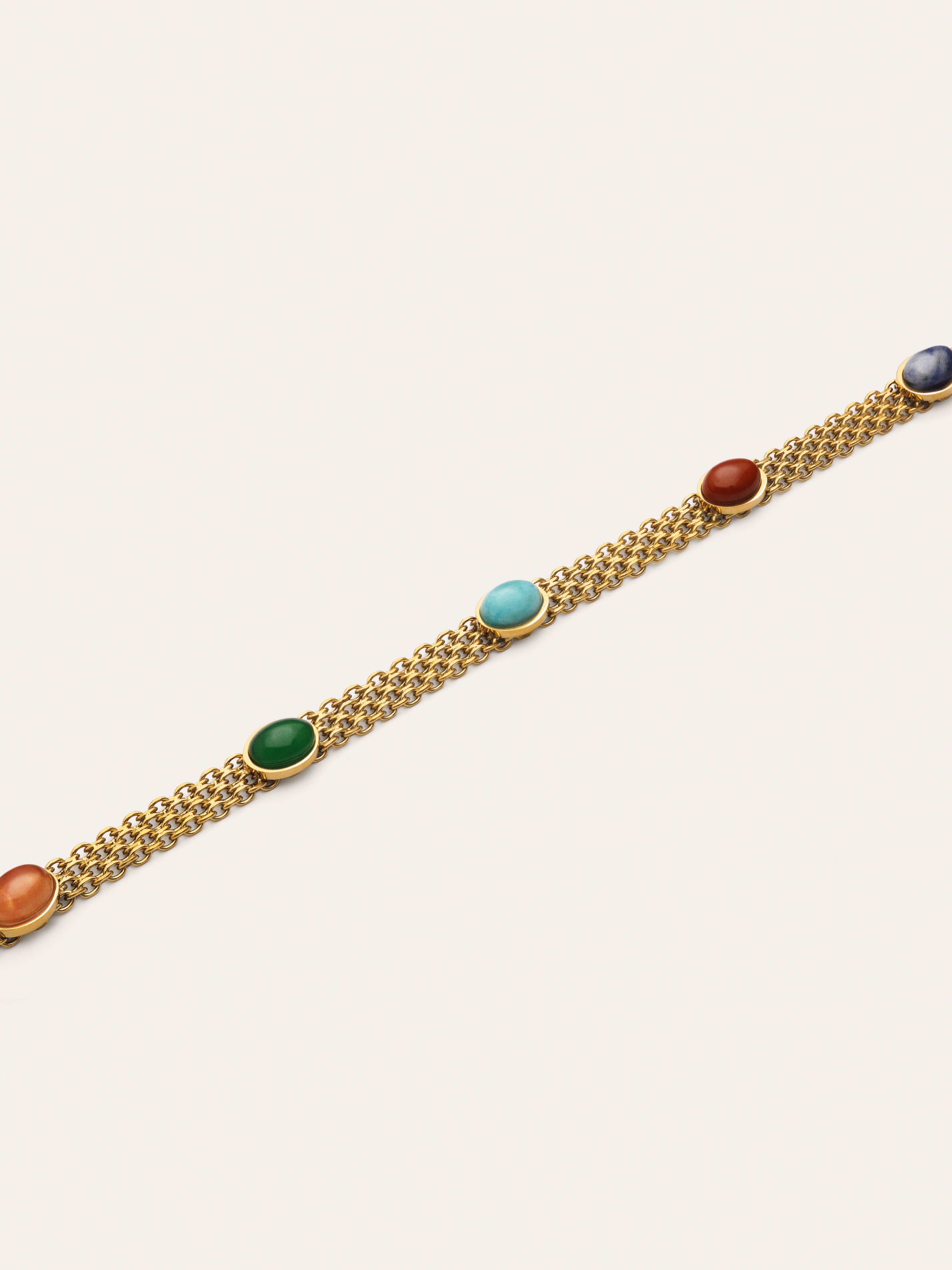 Choker Tape Stones Acero Baño Oro