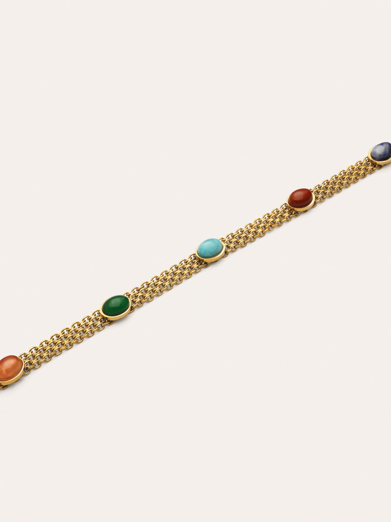 Choker Tape Stones Acero Baño Oro