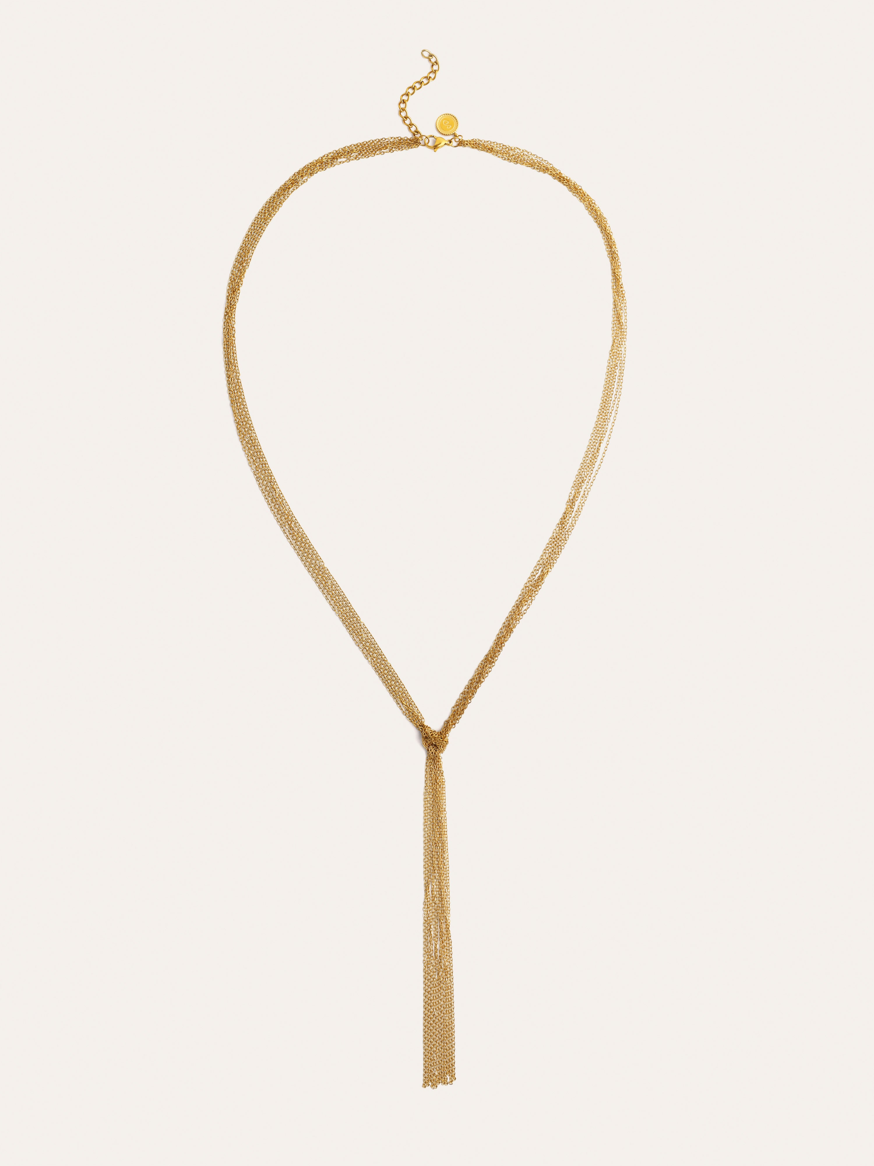 Collar Y Chains Acero Baño Oro