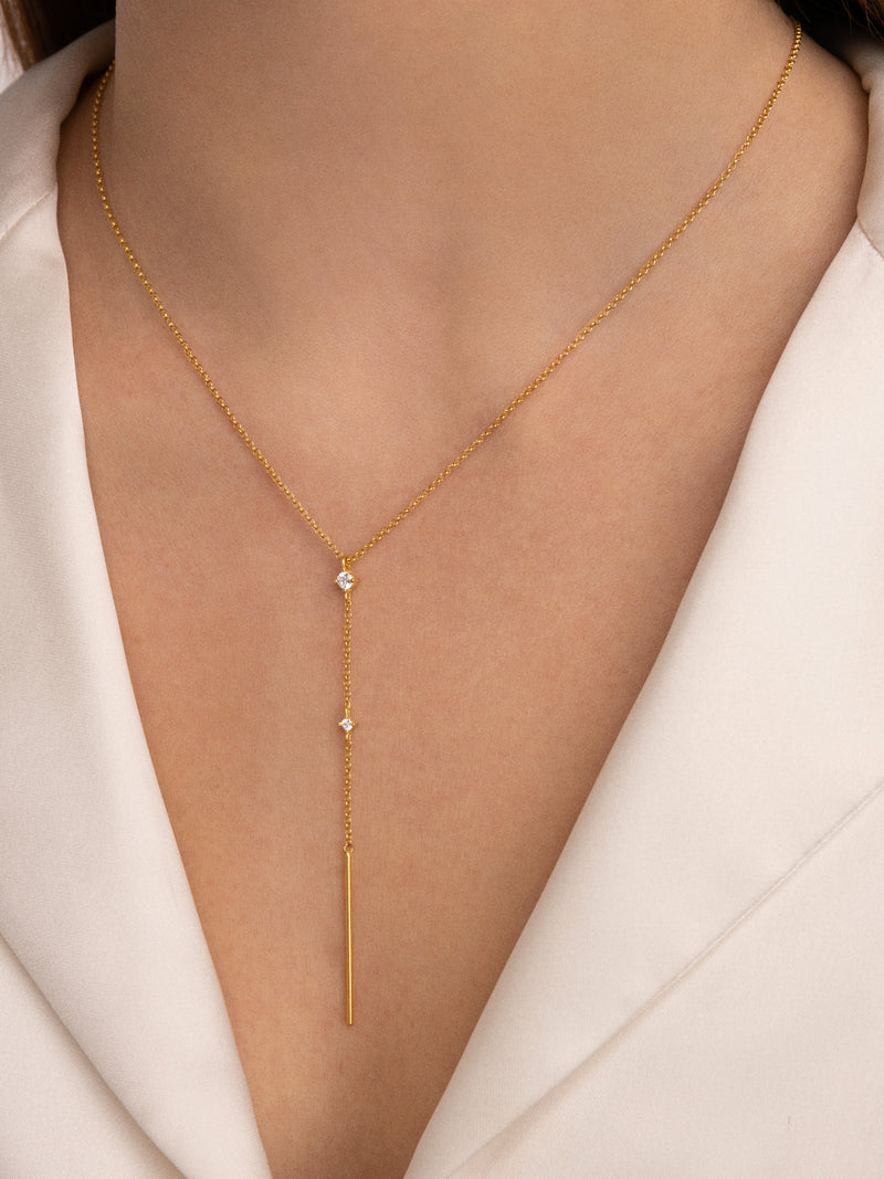 Collana Y Sparks Stick placcata in oro