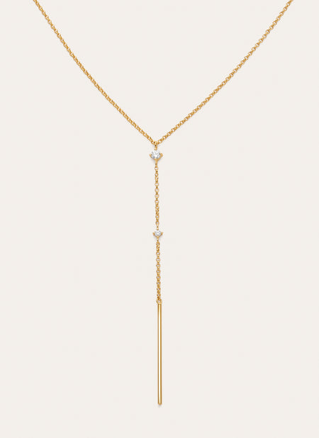 Collier Y Sparks Stick Plaqué Or