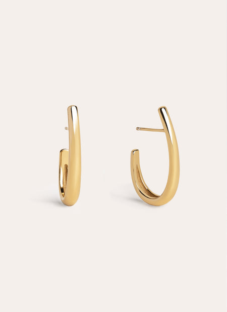 Aby Gold Hoop Earrings