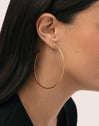 Pendientes Aro Ankara Heart XL Acero Baño Oro