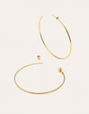Pendientes Aro Ankara Heart XL Acero Baño Oro