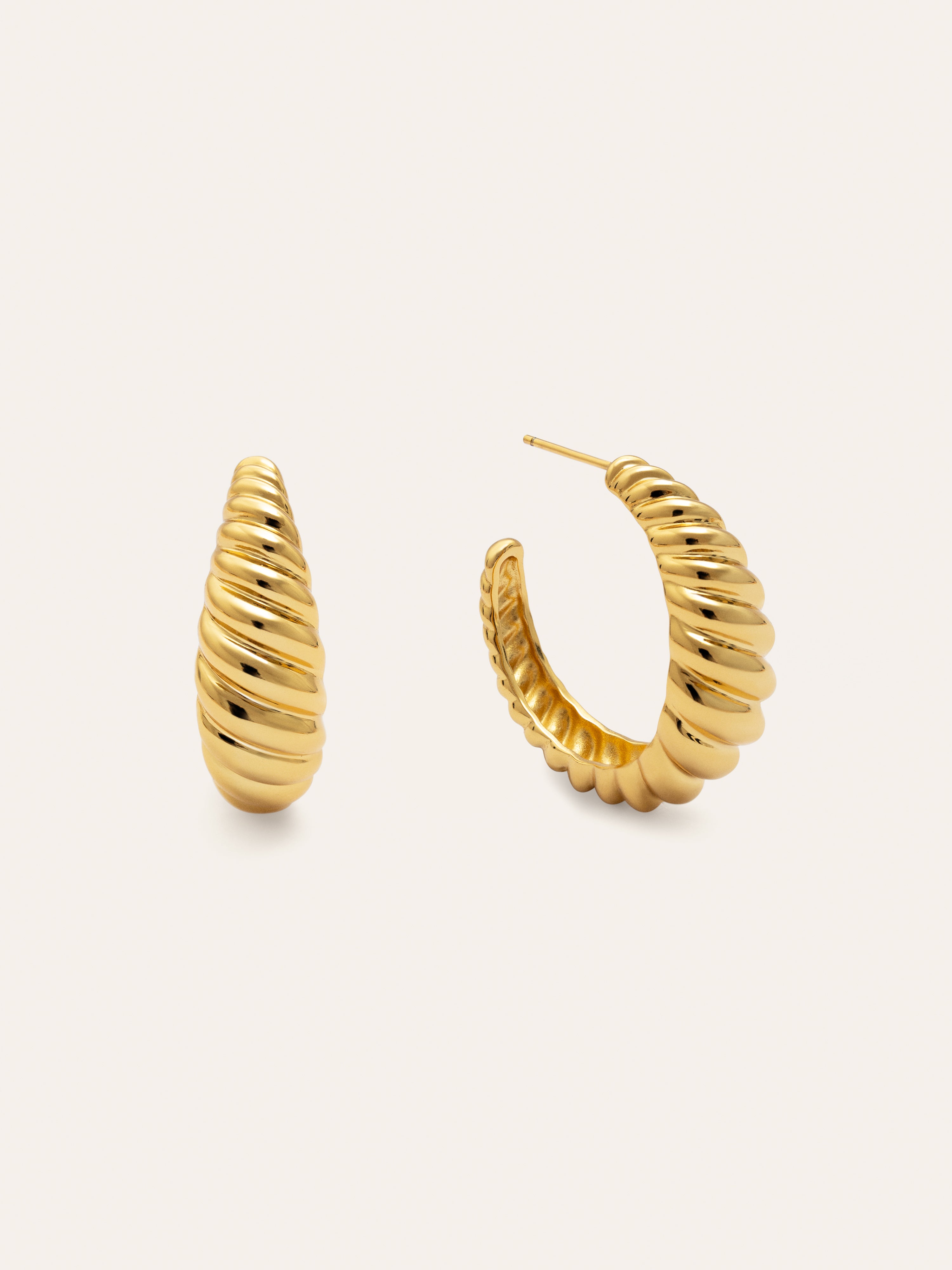 Pendientes Aro Cordelia Baño Oro