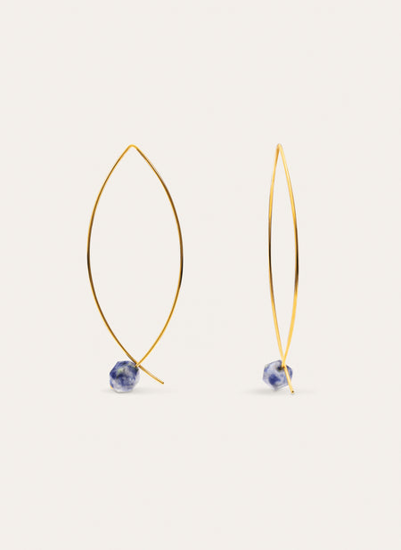 Pendientes Arch Stone Acero Baño Oro