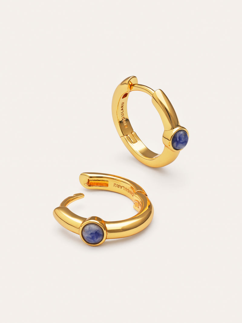 Alma Kyanite Gold-Plated Hoop Earrings