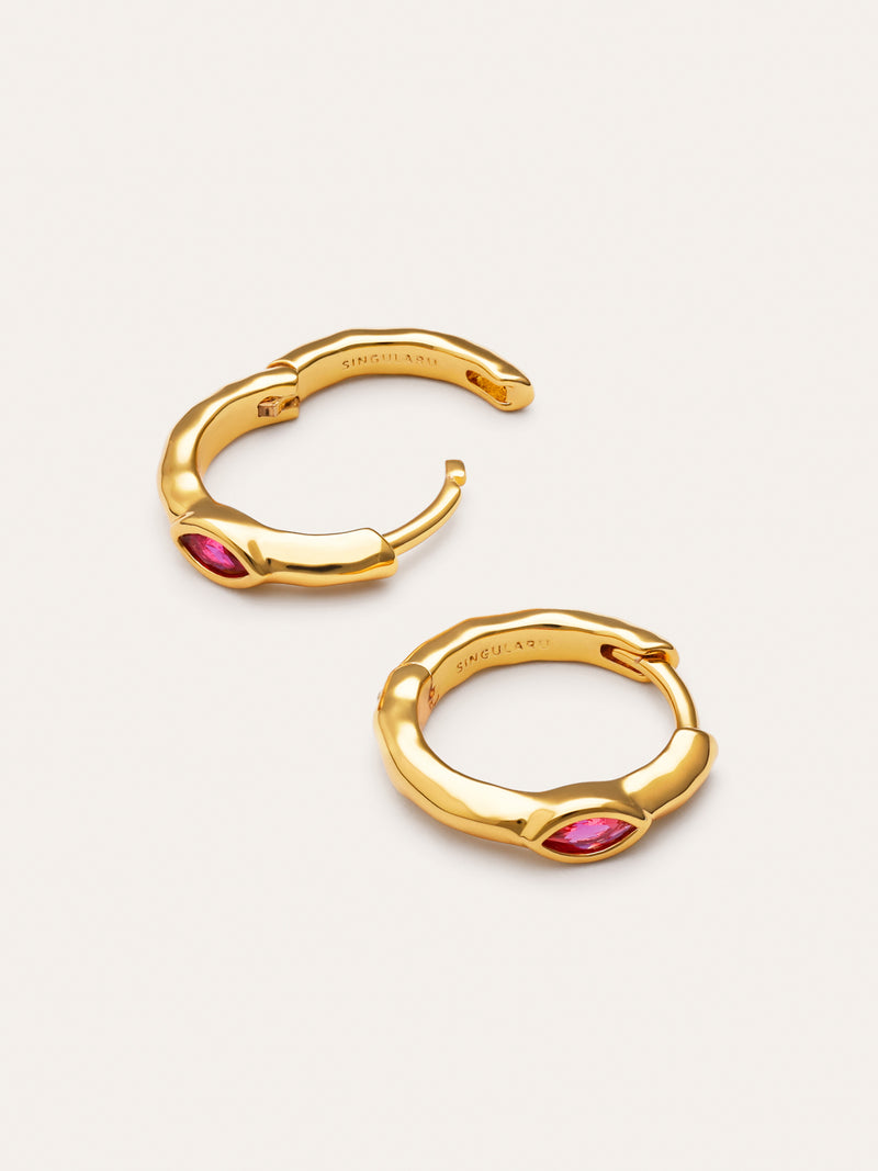 Alma Rose Gold-Plated Hoop Earrings