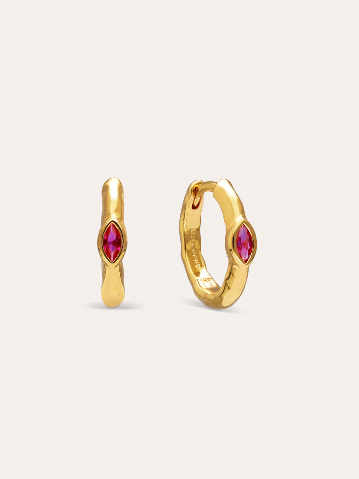 Alma Rose Gold-Plated Hoop Earrings