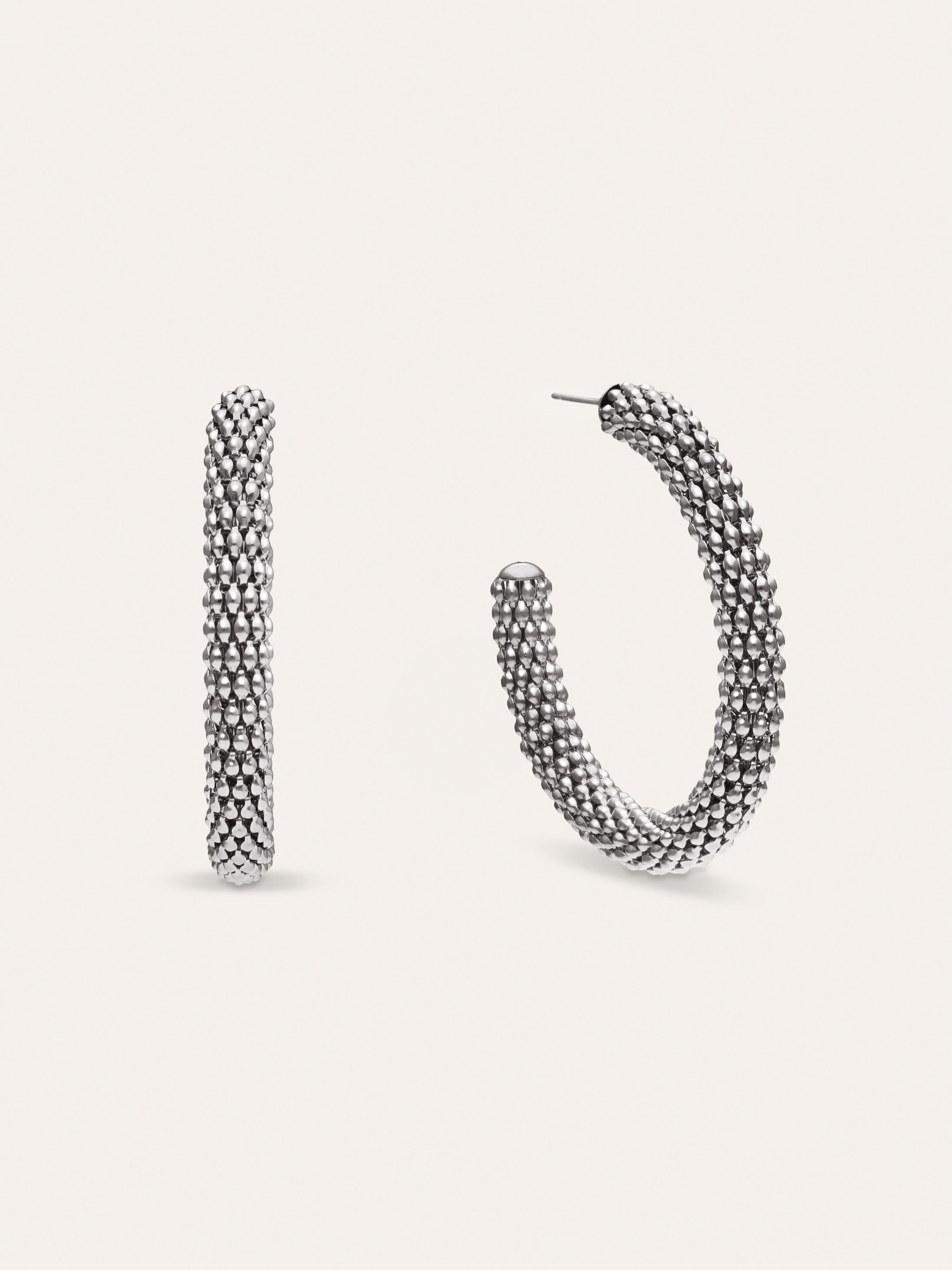 Disco Hoop Stainless Steel Earrings