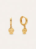 Skeleton Hoop Earrings Gold Plated