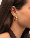 Boucles d'oreilles créoles Gina acier plaqué or