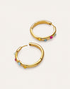 Boucles d'oreilles créoles Gina acier plaqué or