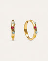 Boucles d'oreilles créoles Gina acier plaqué or