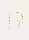 Pendientes Aro Menorca Pearl Baño Oro