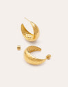 Mermaid Stainless Steel Gold Hoop Earrings