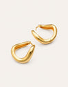 Imagen detalle de Hoop Earrings Onda Gold Plated