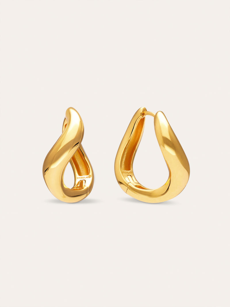 Hoop Earrings Onda Gold Plated