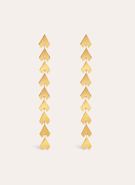 Pendientes Arrow Acero Baño Oro