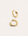 Snake Gold Hoop Earrings 