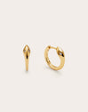 Snake Gold Hoop Earrings 