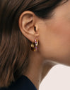 Pendientes Aro Estelar Cross Baño Oro