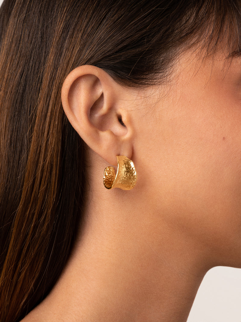 Boucles d'oreilles bohèmes en acier plaqué or