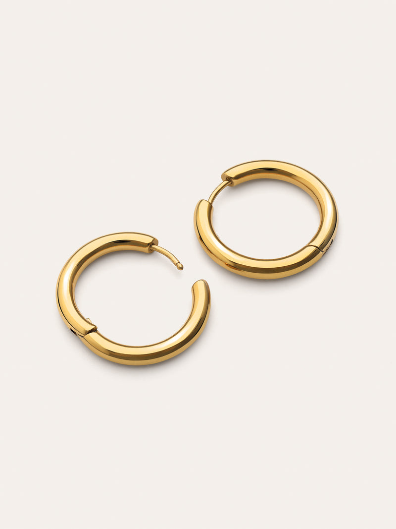 Pendientes Aro Carmen M Acero Baño Oro