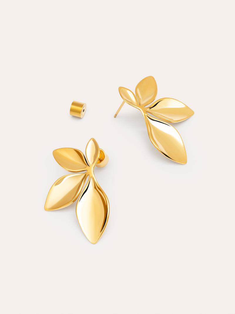Pendientes Camila Acero Baño Oro