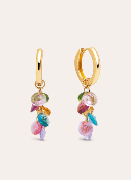 Candy Colors Gold Earrings 