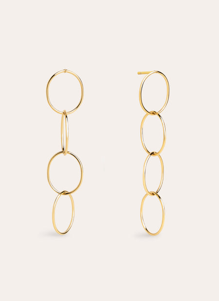 Circles & Circles Gold Earrings