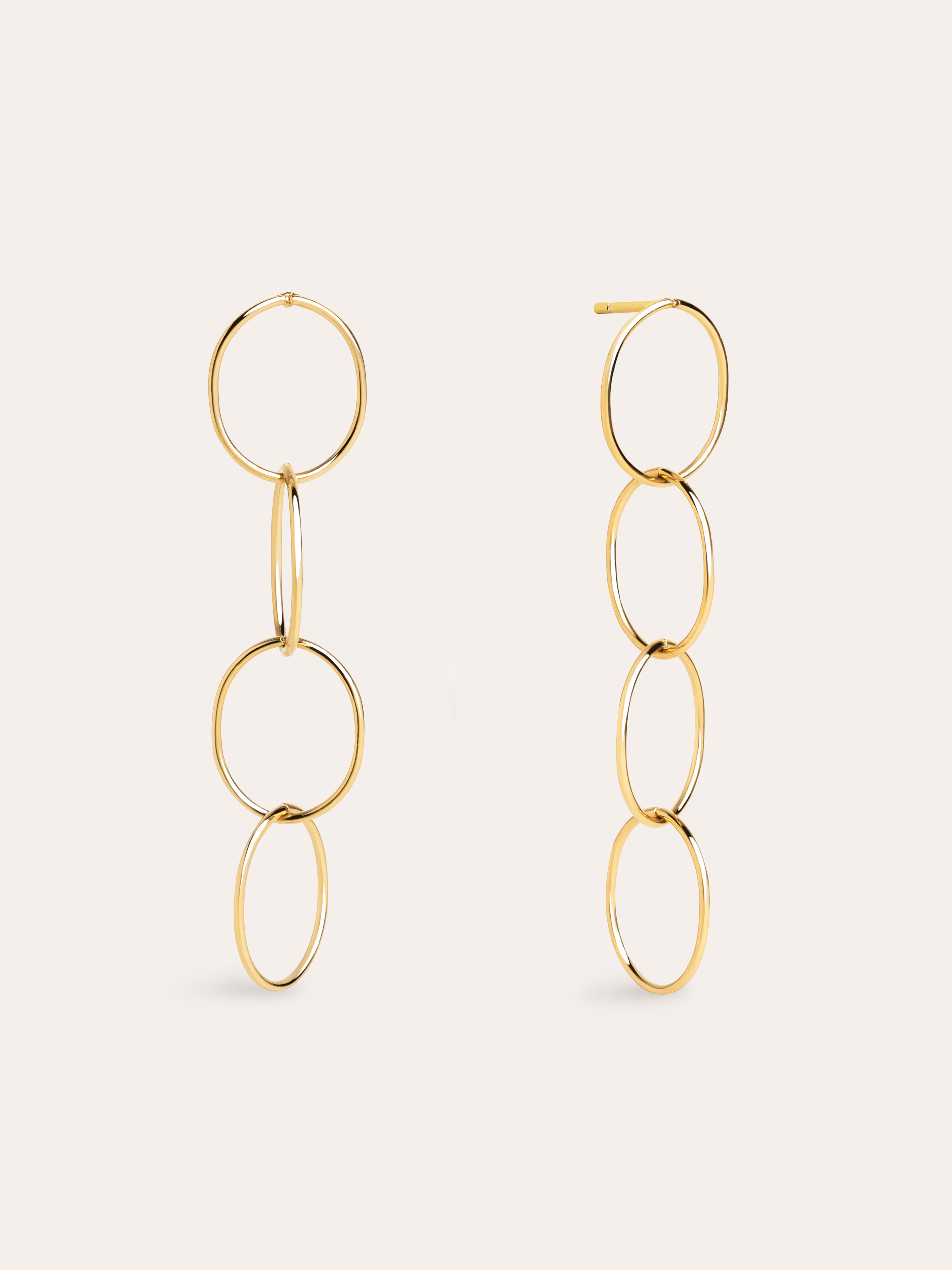 Pendientes Circles & Circles Baño Oro