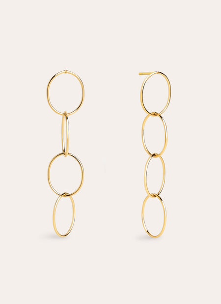 Oorbellen Circles & Circles Staal Baño Oro