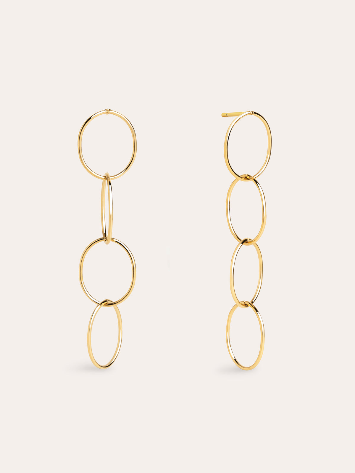 Pendientes Circles & Circles Acero Baño Oro