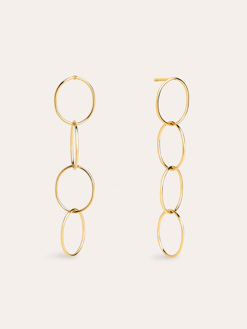 Pendientes Circles & Circles Acero Baño Oro