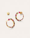 Pendientes Circle Estelar Baño Oro