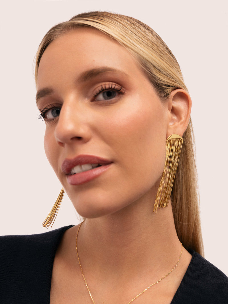 Pendientes Cleopatra Acero Baño Oro