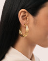 Pendientes Aro Eclipse Acero Baño Oro
