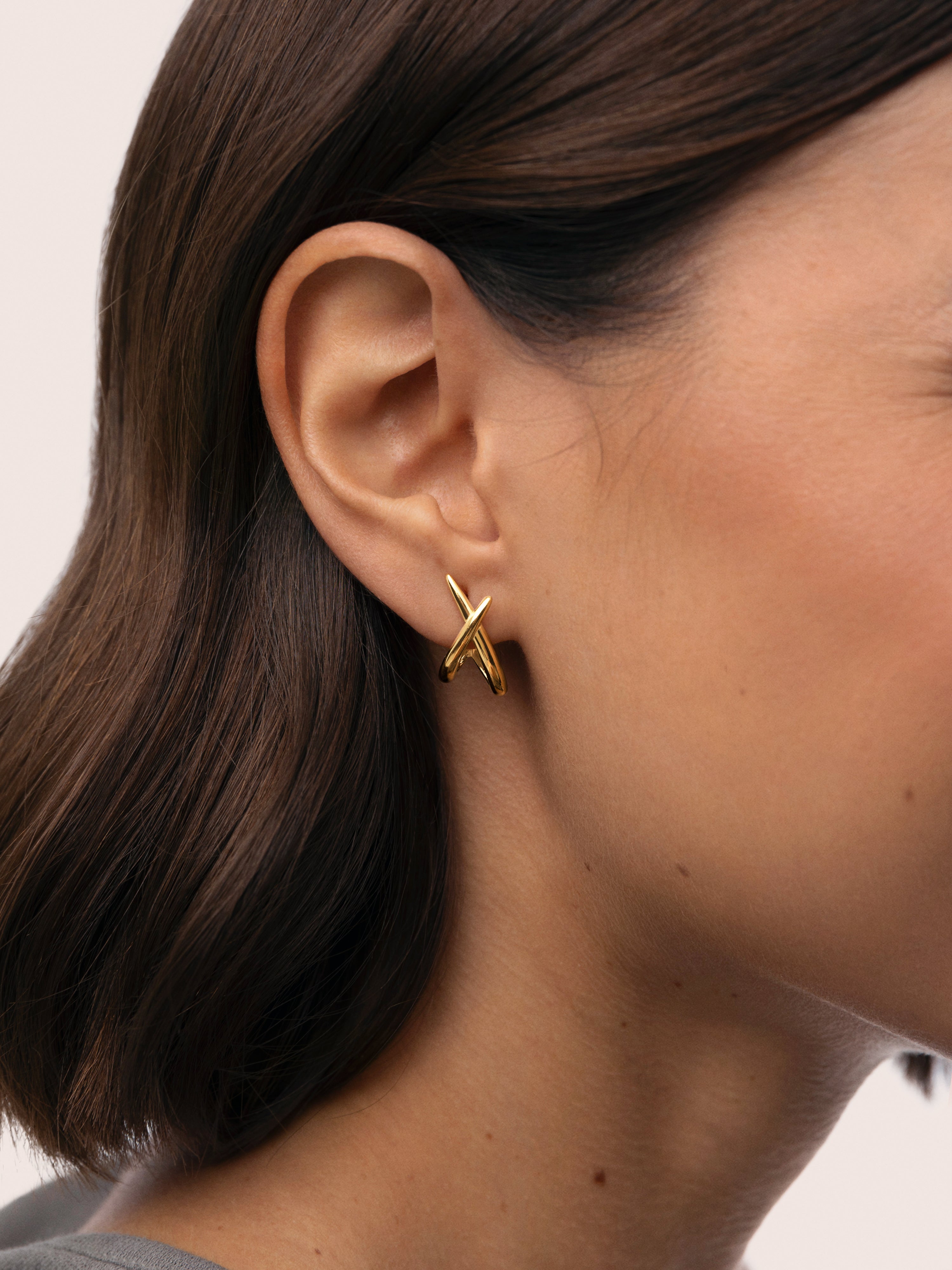 Pendientes Emma Acero Baño Oro