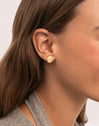 Oorbellen Skelet Enamel Spark verguld - puesto en modelo